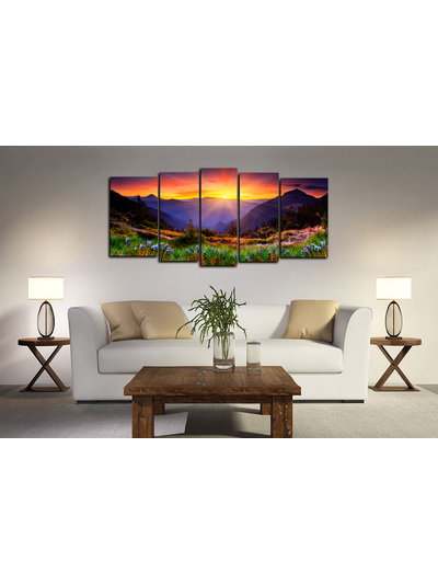 Модульная картина "Горный закат"
