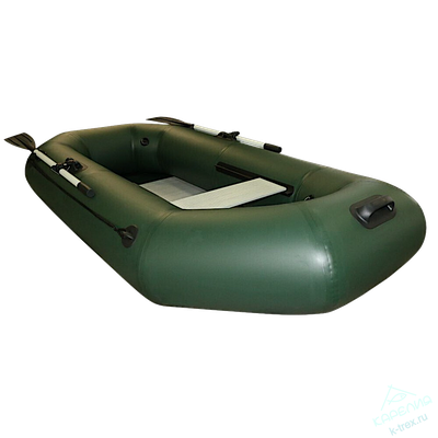 Лодка ПВХ Polar Bird Чирок Гребная PB-240Т Teal со стеклокомпозитной сланью и банкой Серая