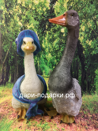 Гусыня в шляпке 44*32см  1,6кг   полистоун Россия 2249/012085*