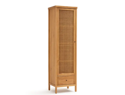 Шкаф с 1 дверкой из массива сосны и плетеного материала, Gabin купить в Ялте
