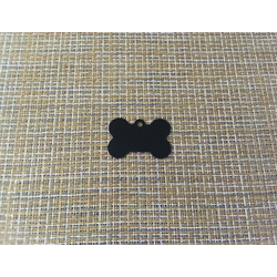 Подвеска кулон кость 38x25 мм алюминий черный