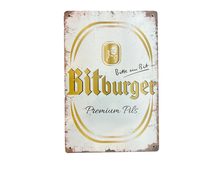 Металлическая табличка Битбургер ( Bitburger), 20х30 см