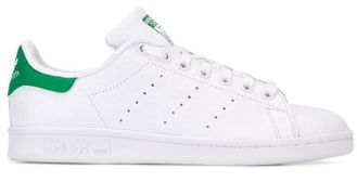 Adidas Stan Smith Белые с зеленым (36) подростковые