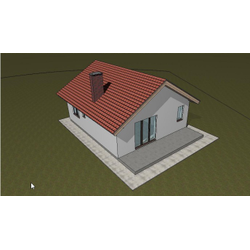 Одноэтажный дом с двумя спальнями 56м² (S56)
