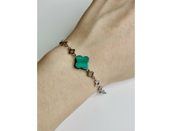 Браслет с малахитом, разные виды