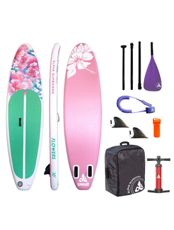 Надувная SUP-доска Сапборд Alpha Supboard FLOWERS-10 COMPACT
