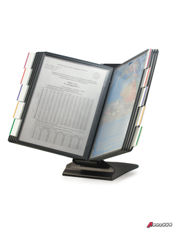 Демосистема настольная на 10 панелей BRAUBERG, металлическая, с 10 серыми панелями А4. 231238