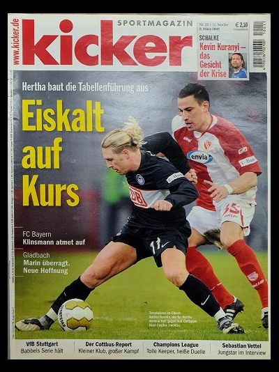 Kicker Magazine 9 March 2009 Иностранные журналы о футболе, Спортивные иностранные журналы, Intpress