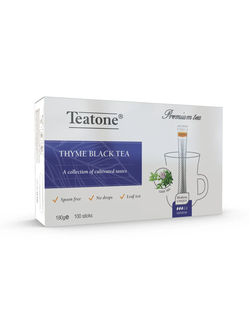 Черный чай с чабрецом в "Teatone" в стиках (100 шт x 1,8 гр)