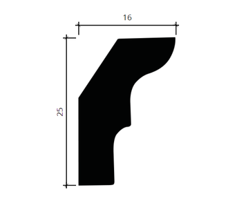 Карниз 1.50.155 - 25*16*2000мм
