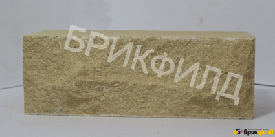 Кирпич полуторный "Дикий камень". Светло-желтый. Кирпичный завод Брик Филд