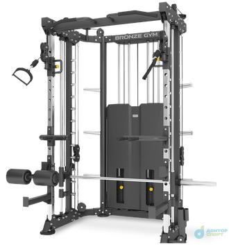 Многофункциональный силовой комплекс со встроенными весовыми стеками профессиональный BRONZE GYM YARD