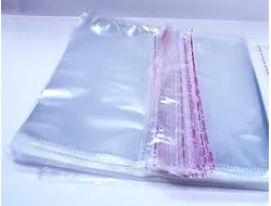 Полипропиленовый пакет 15х22см со скотчем, клапаном и европодвесом