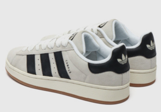 Adidas Campus 00s Crystal White Black (Экозамша) сзади