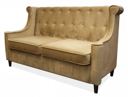 2-местный диван Семеон Орион айс ткань рогожка, цвет ножек - орех, размер 1300х800х800 сидение 440