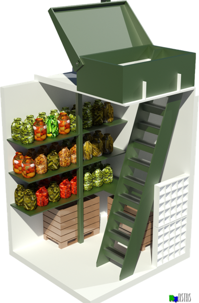 Погреб ПП-1 (4м3, стенка 80мм)