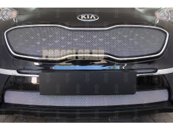 Защита радиатора KIA Sportage IV 2018- с датчиком ACC chrome низ