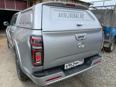 Стильный коммерческий кунг Sk3 для Haval Poer серебристого цвета от AVENGERURAL.RU