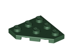 Wedge, Plate 3 x 3 Cut Corner, Dark Green (2450 / 4248264 / 6005836 / 6328333)