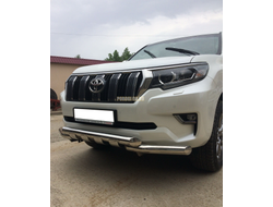 Защита переднего бампера (G) d76 для Toyota Land Cruiser Prado 150 (2017-...)