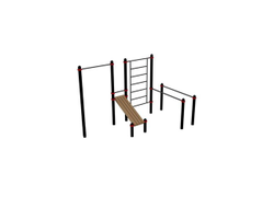 Воркаут комплекс: турник, стенка, брусья, пресс-скамья Д-108 AVW017