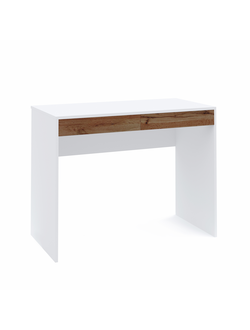 Стол письменный с ящик. "Сканди" (ST1001) Белый/ Вотан ЛДСП