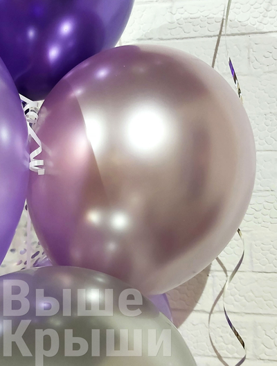 Розовое золото хром, шарик в наборе на 13 лет