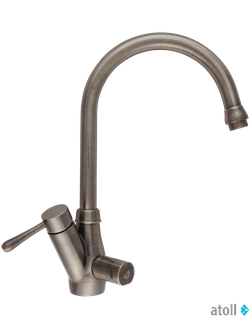 Кран комбинированный (хол/гор + питьевая) atoll NKD0412AB-L (состар.латунь)