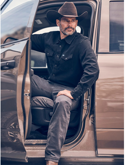 Рубашка Wrangler® Classic Denim Western Snap Shirt