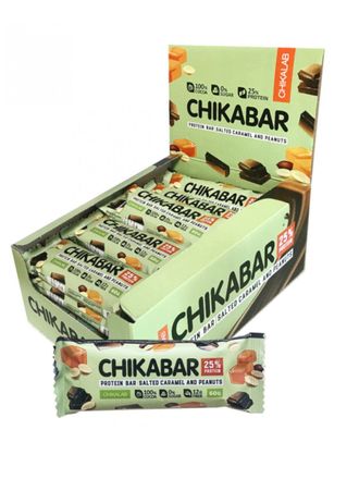 (CHIKALAB) chikabar глазированный батончик - (60 гр) - (фисташковый крем)