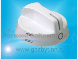 Ручка переключателя мощности электродуховки 5- позиционные "Лысьва" мод. ЭП, белая (срез штока сверху)