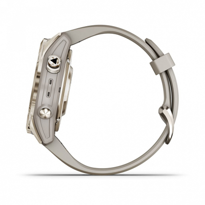 Умные часы Garmin Epix Pro Gen 2 Sapphire Edition 42 мм, золотистый корпус со светло-песочным ремешком 010-02802-11