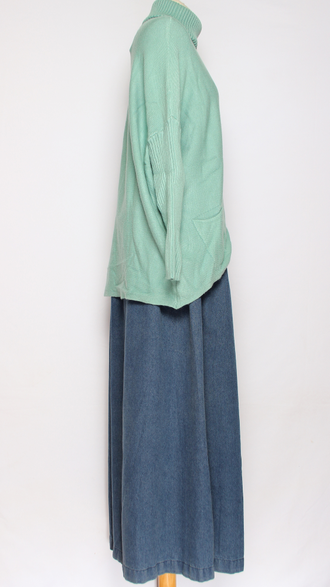 Свитер "ДВА КАРМАНА" розовый,  морская волна р.46-54