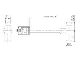 Сифон для раковины металлический VitrA, хром, A45123