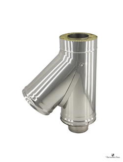 Тройник-сэндвич 45° нерж/нерж