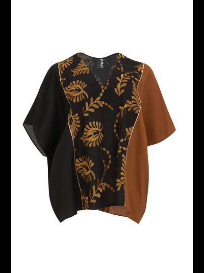 Комбинированная легкая летняя блуза