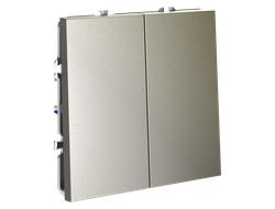 VLS020304 Выключатель проходной двухклавишный, шелк-1