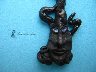 "Дух Старого Леса" - необычный кулон ручной работы