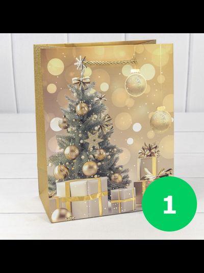 Пакет подарочный &quot;Новый год&quot; (микс 13), 18*23*10см