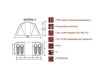 Палатка INDIANA SIERRA 4