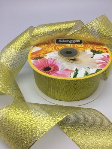 Лента металлизированная  50мм, золото