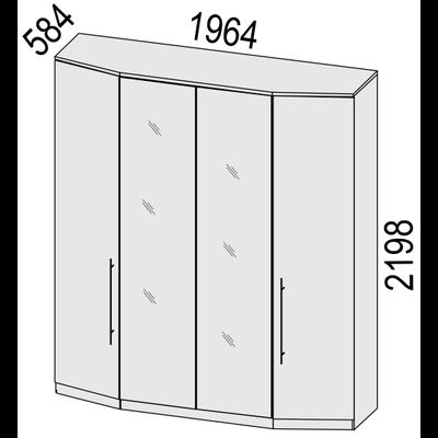 Шкаф Роксана-2 4-х дверный