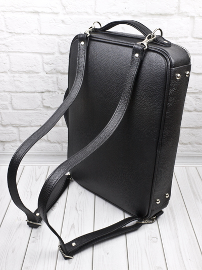 Кожаная сумка-рюкзак Castenaso black (арт. 3108-01)