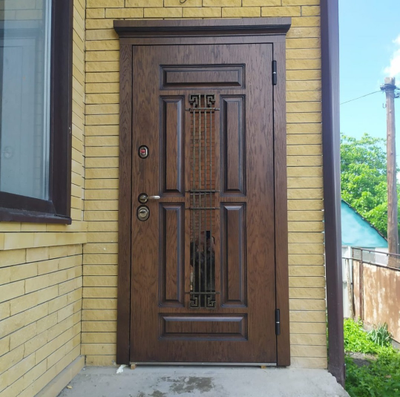 МЕТАЛЮКС (БЕЛАРУСЬ). ТИТУЛ 100 мм (ТРЕХКОНТУРНАЯ). ARTWOOD  ТЕМНЫЙ ОРЕХ/ ДУБ БЕЛОВЕЖСКИЙ.