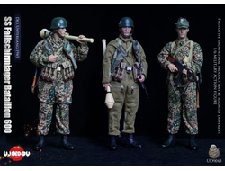 Немецкий десантник - Коллекционная ФИГУРА 1/6 WWII Fallschirmjager Bataillon 600 DER UNTERGANG 1945 (UD9043) - UJINDOU