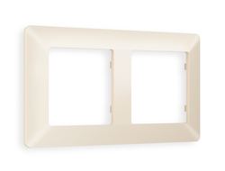 Рамка 2-ая Бежевый матовый, коллекция LINE - Ambrella Volt - ALFA