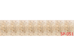 SP-051 БЕЖЕВЫЕ КВАДРАТИКИ  Глянцевая стеновая панель ALBICO  2800*610*6мм