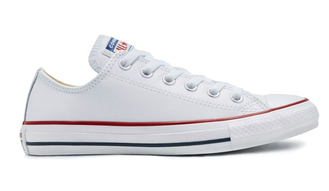 Кеды Converse All Star Leather белые низкие кожаные