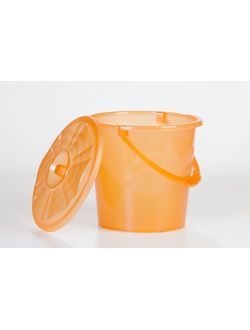 Ведро 20 л. пластик. с крышкой цвет в ассорт.