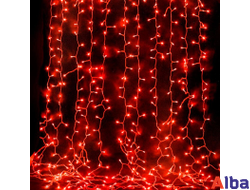Занавес 2*6 м, КРАСНЫЙ, IP65 постоянное свечение